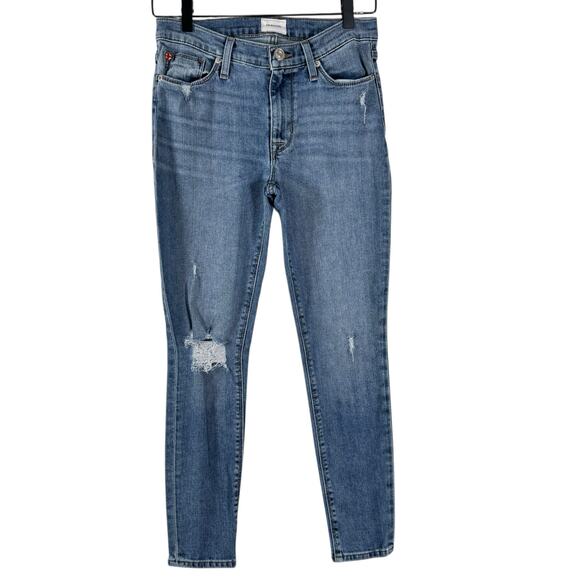 Hudson Jeans Denim - Hudson Women's Blue Stretch Natalie Midrise Super Skinny Crop Jeans Size 26